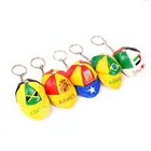 2018 russia world cup fans key chain PU cap keychain