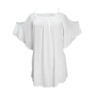 White Color Short Sleeve Lady Tops fashion tops For Women