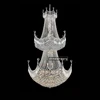 Chrome trapezoidal shape crystal lace crystal ball bottom large hotel chandelier