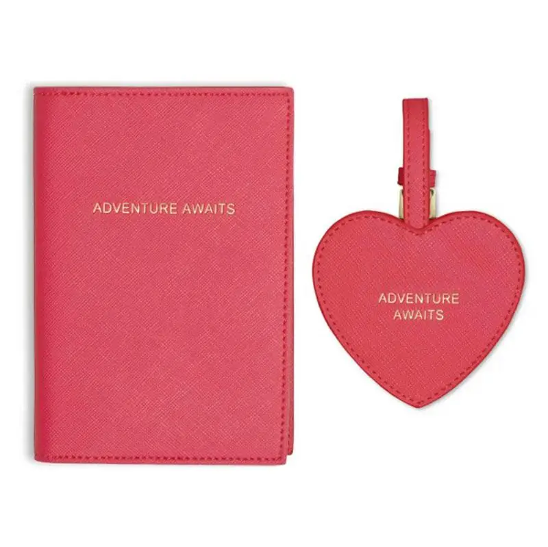 passport holder and luggage tag gift set