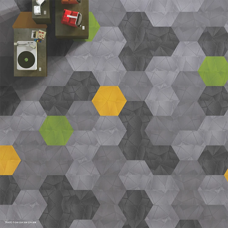 MERIKA high quality thick Wear-resisting Hexagon Carpet Tile