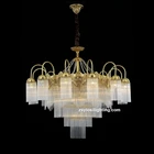 Luxury Brass Chandelier Crystal Golden Antique Brass Chandelier