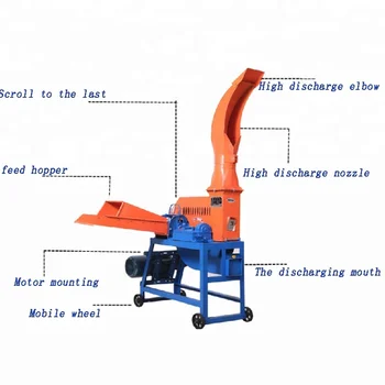 Factory price animal feed hammer mill / grass straw hammer mill / hay cutter