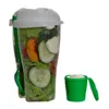 Fresh Salad Container Serving Cup Shaker with Dressing Container Fork Food Storage Bonus Recipes
