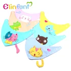 Elinfant new design Baby Burp Bandana Bibs Cotton Toddler Triangle Scarf Three-dimensional Embroidered baby bibs