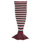 Wool Knitted Mermaid Tail Blanket for Christmas