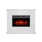 Decorative electric fireplace with mantel