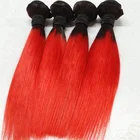Ombre Color Remy Human Hair,Two Tone Brazilian Hair Weaving