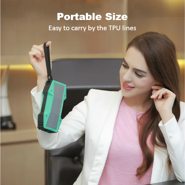 waterproof Army Green Ultra bluetooth speaker with 10W FM radio - ANKUX.COM