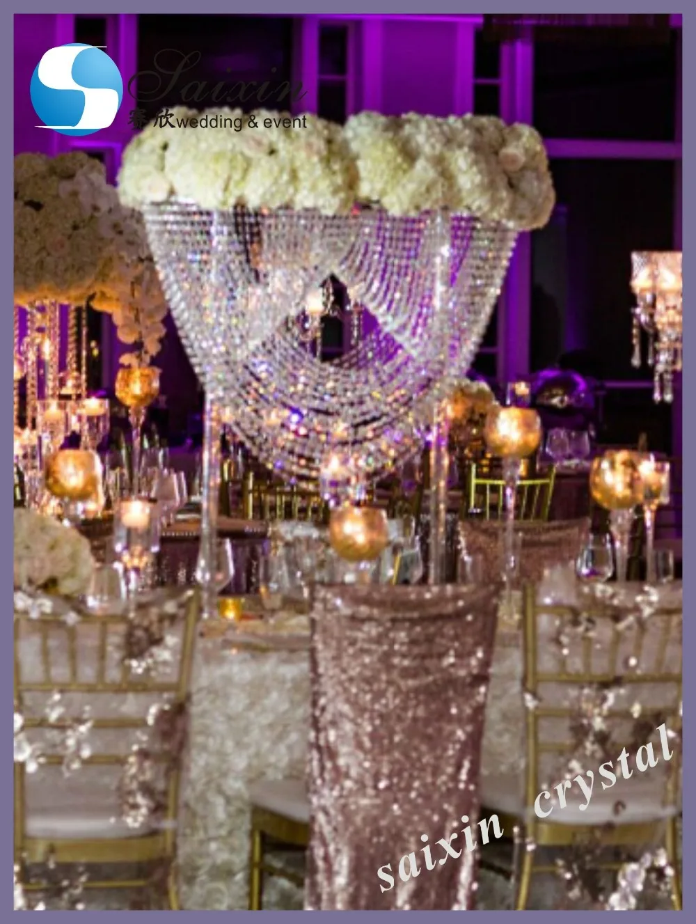 New ! high quality crystal centerpiece wedding table decoration supplies