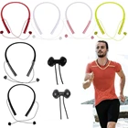 Neckband HBQ-14 wireless bluetooth V5.0 LED indicator Sports Earphone Noise Cancelling for Samsung apple huawei Smartphone