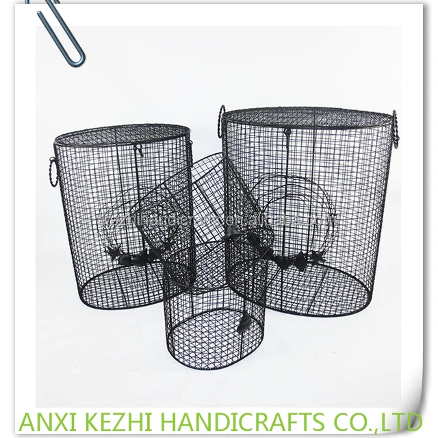 kz8-06061set of 4 metal wire mesh laundry basket storage basket