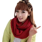 fashion new warp women winter neck warmer acrylic lady knitting scarf factory