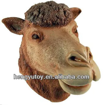 2015 горячая продажа Huizhou реалистичный талисман милый латекс маска верблюд Костюм