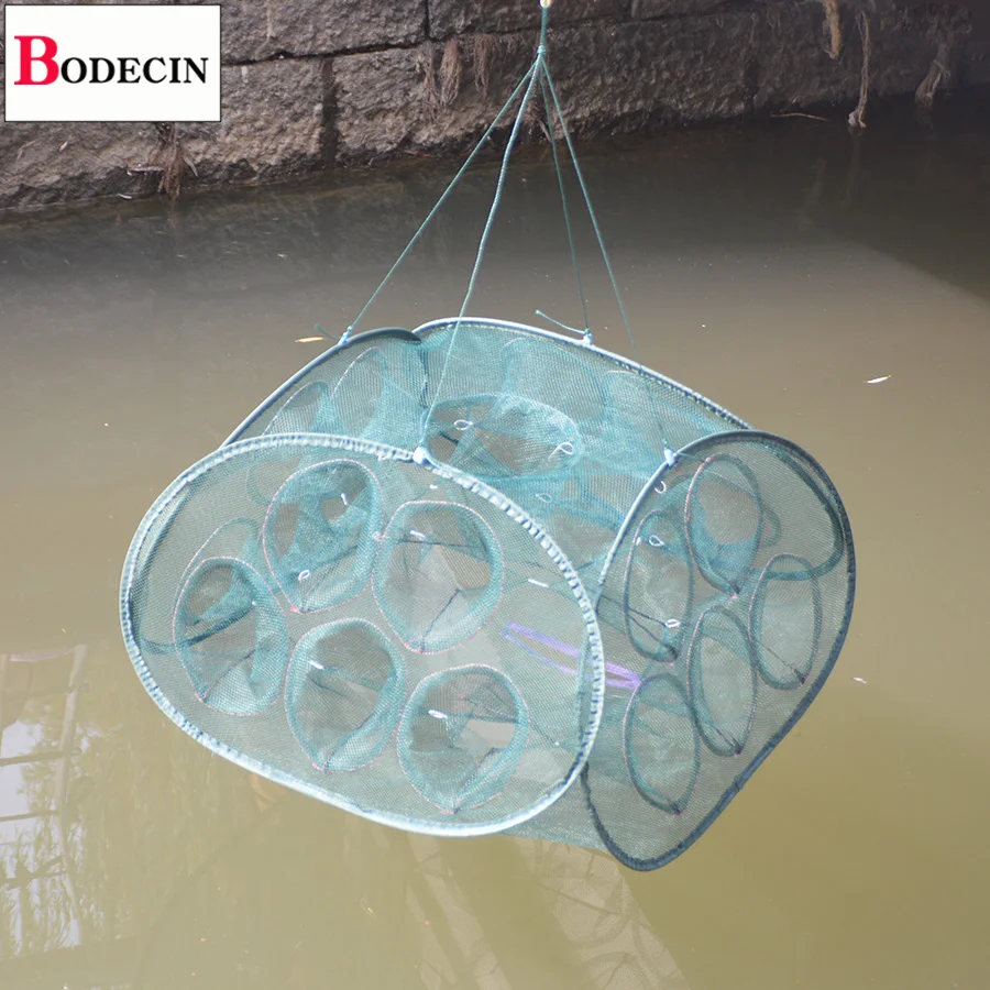 21 Inlets Mesh Fishing Net Folded Crab Trap Network Casting Crayfish Catcher Tank China Cages For Fish Cheap Networks Nets Tool (12)