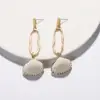19534 Dvacaman New Arrival Statement Trendy Mother of Pearl Shell Drop Earrings for Women Gifts