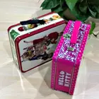 Wholesale tin lunch box with lock and key kids lunch box with handle lock metal tin lunch box