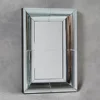 Rectangle bent framed hanging wall mirror