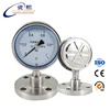 Stainless steel flange type diaphragm seal electric contact pressure gauge