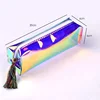 Holographic Laser Transparent Makeup Empty Bag Colorful Nail Brush Pen Case Storage Zipper Handbag
