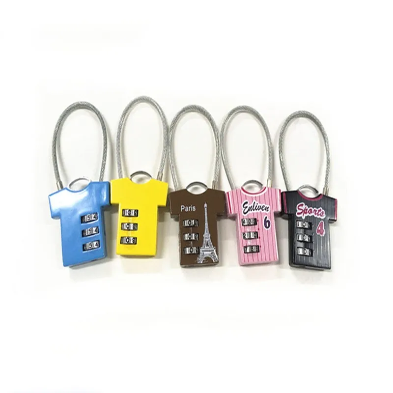 T-shirt shape lock 3 digital combination lock for bag safe