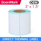 Direct thermal sensitive white personalised adhesive sticky labels sticker paper roll