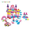 Funny children plastic diy building blocks brick toys castle set