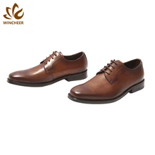 China supply good quality business comfortable italian mens genuine leather shoes