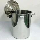 Stainless steel bucket soup pot, soup pot, food bucket with cover and thickening porridge barrel