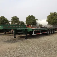 Tri Axle Low Flatbed Truck Semi