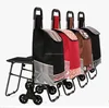 folding fashion supermarket trolley shopping bag with chair
