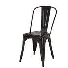 Customized Colored Dining Wrought Iron Dining Chair