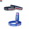 Promotion Gift America Country Flag Printed Customized Silicone Wristband