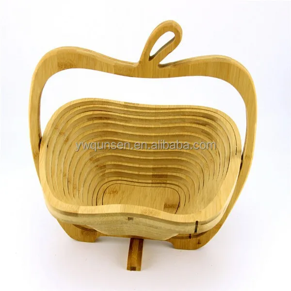 wholesale cheap promotion bamboo folding fruit basket