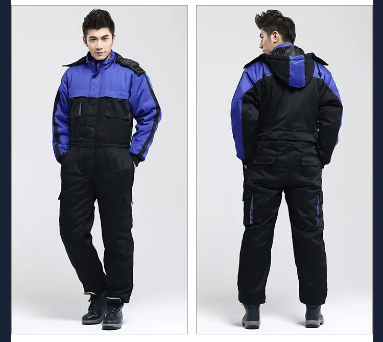 Men Work Clothing Winter Warmer Windproof Overalls Outdoor Fishing Skiing Cold storage Working Clothes Long Sleeved Coveralls  (13)