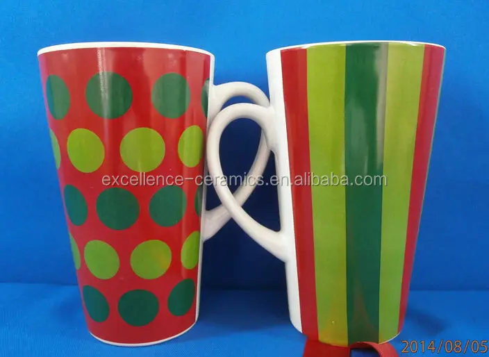 m1100 blue ceramic christmas gift/tree cups and mugs, ceramic