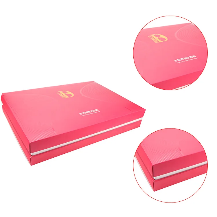 eco-recycled plain luxury cosmetic paper box hard high quality