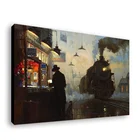 Custom Print Old Photo Train Railway Station Canvas Wall Art Home Goods Decor Painting