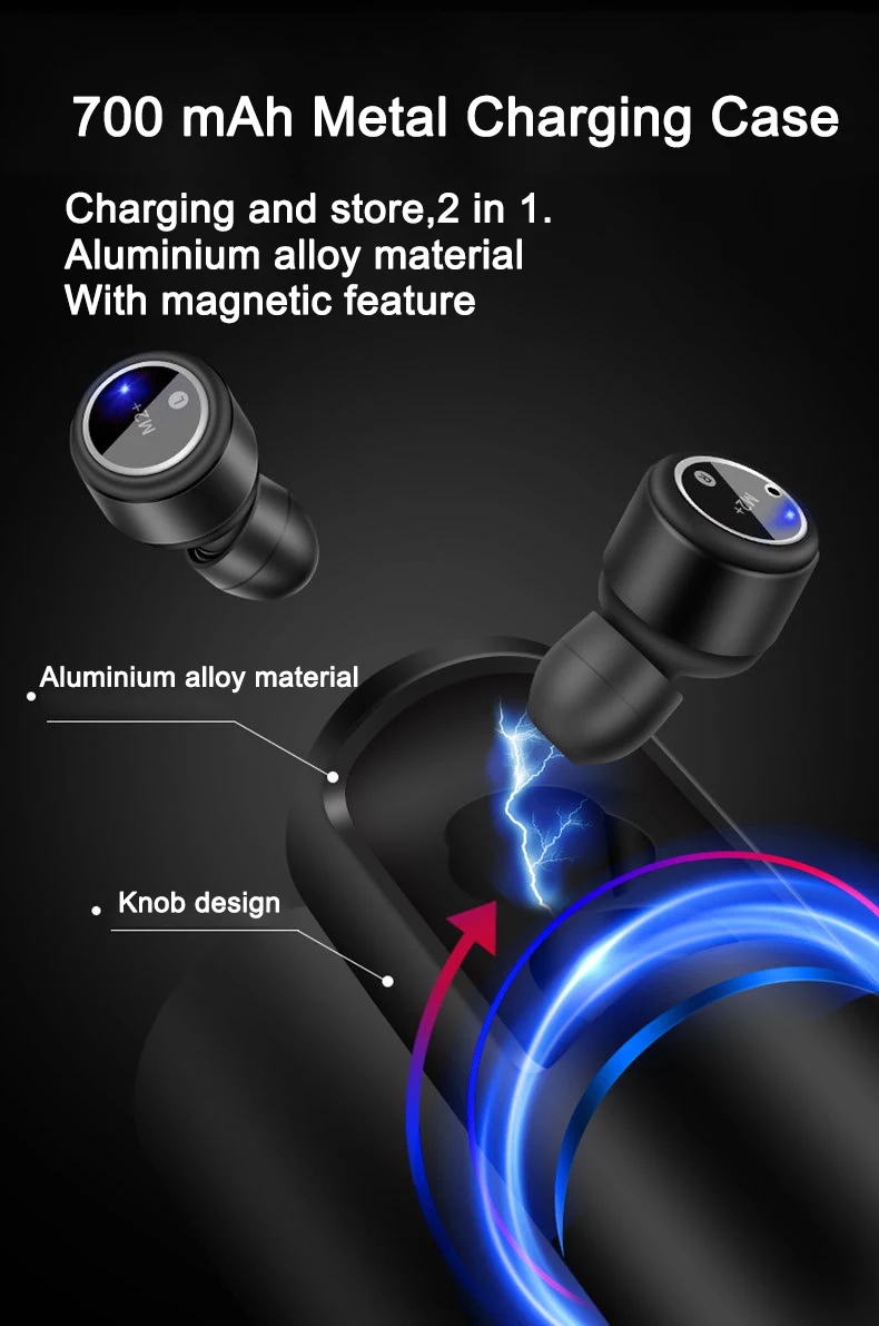 High Quality Hifi 5.0 TWS Realtek Chip Auriculares Wireless Earphone Waterproof with Charging Box - ANKUX.COM