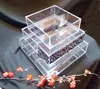 Clear acrylic/ lucite / plexiglass cake display stands boxes with removable lid