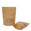 Kraft Paper Bag Window Doy Pack Custom Size Laminated Stand Up Ziplock Food Pouch