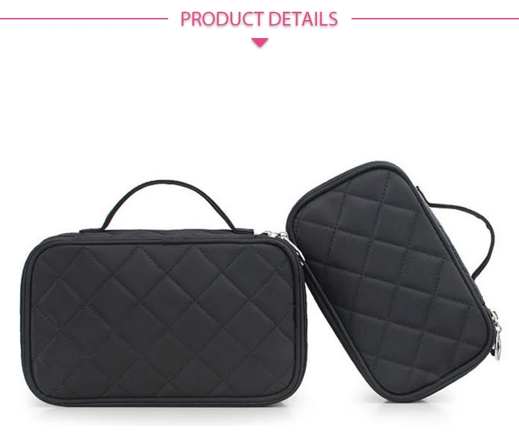 customized logo cosmetic makeup gift storage zipper bag with