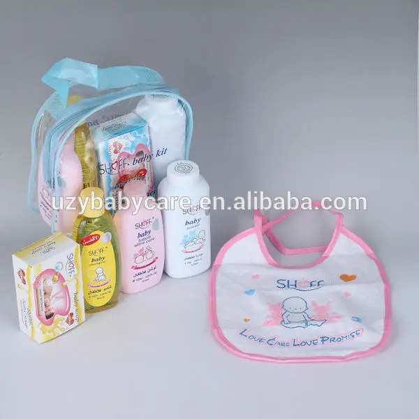 gift bag within six items for baby shower