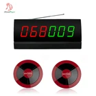 Wireless hotel room customer call center service equipment button buzzer and display paging system