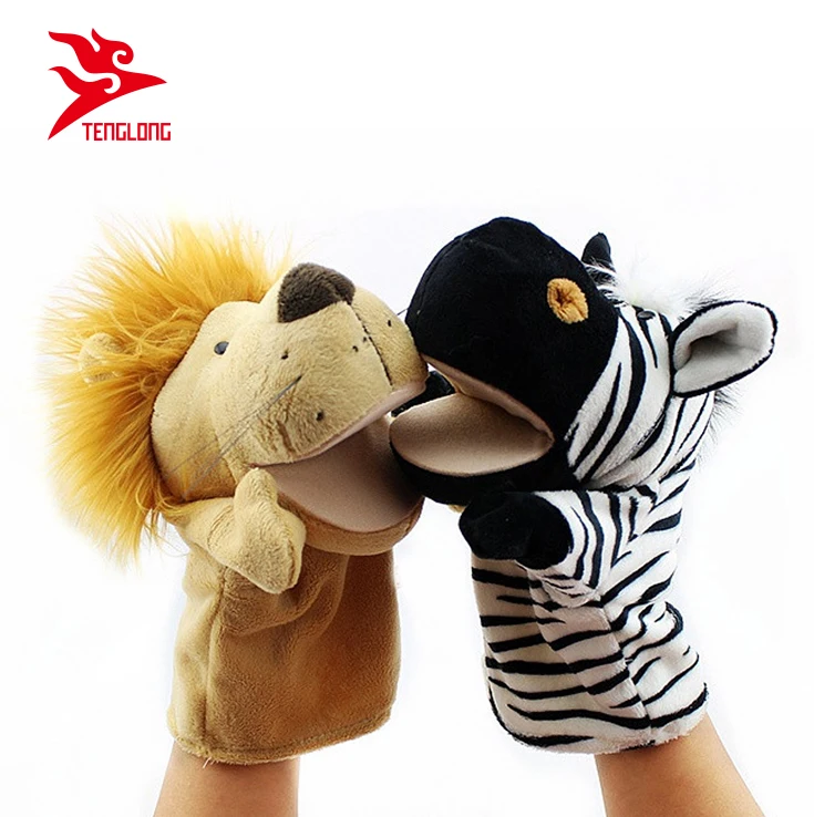 factory made cute animal plush hand puppets toys for kids gift