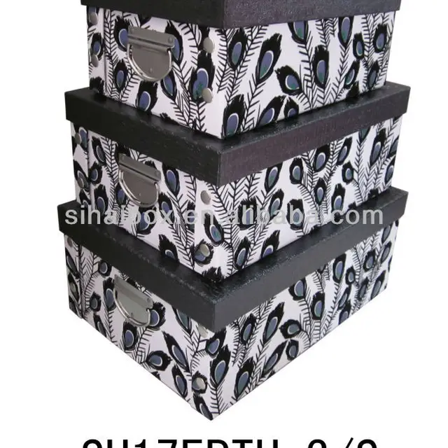 hot sale kd flock paper cardboard storage box gift box