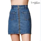 Sexy Girls Latest Skirt Design Lone Ranger Denim Mini Skirt