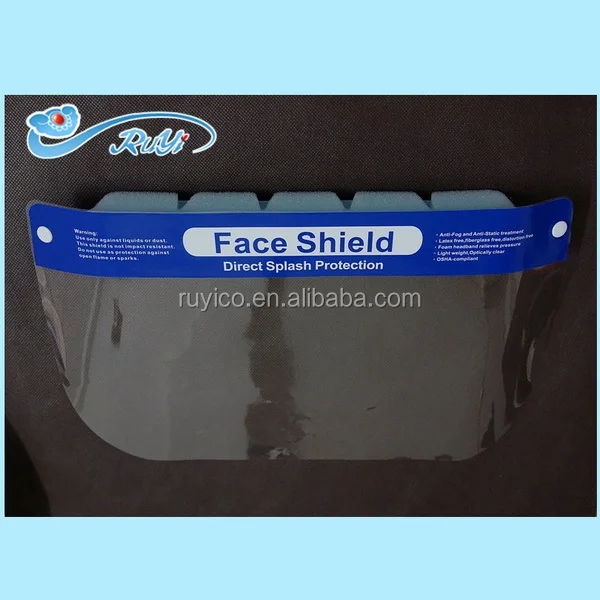 disposable safety anti-fog face shield for splash protection