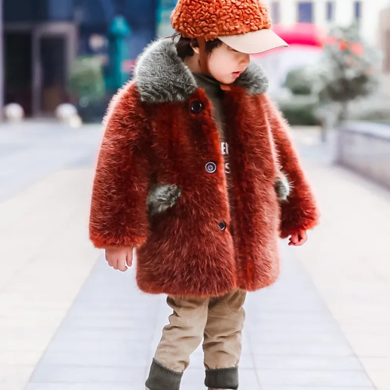 faux fur hooded coat