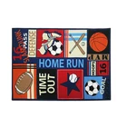 Soft surface custom football/baseball design floor carpet kids play mat